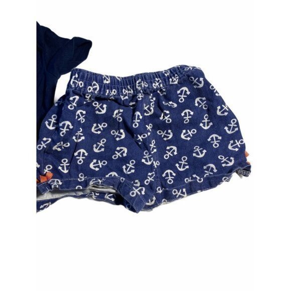 Baby Girls Lot 2pcs Size 6-9 Months Blue Shirt and Shorts - Picture 4 of 6